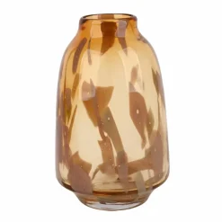 9.25" Amber & Brown Glass Vase by Ashland®