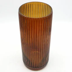 11.5" Amber Ribbed Vase by Ashland®
