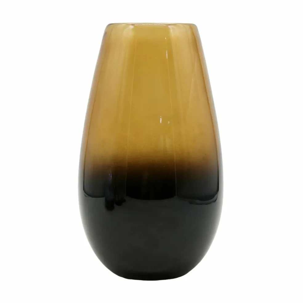 8" Amber to Black Glass Vase by Ashland®