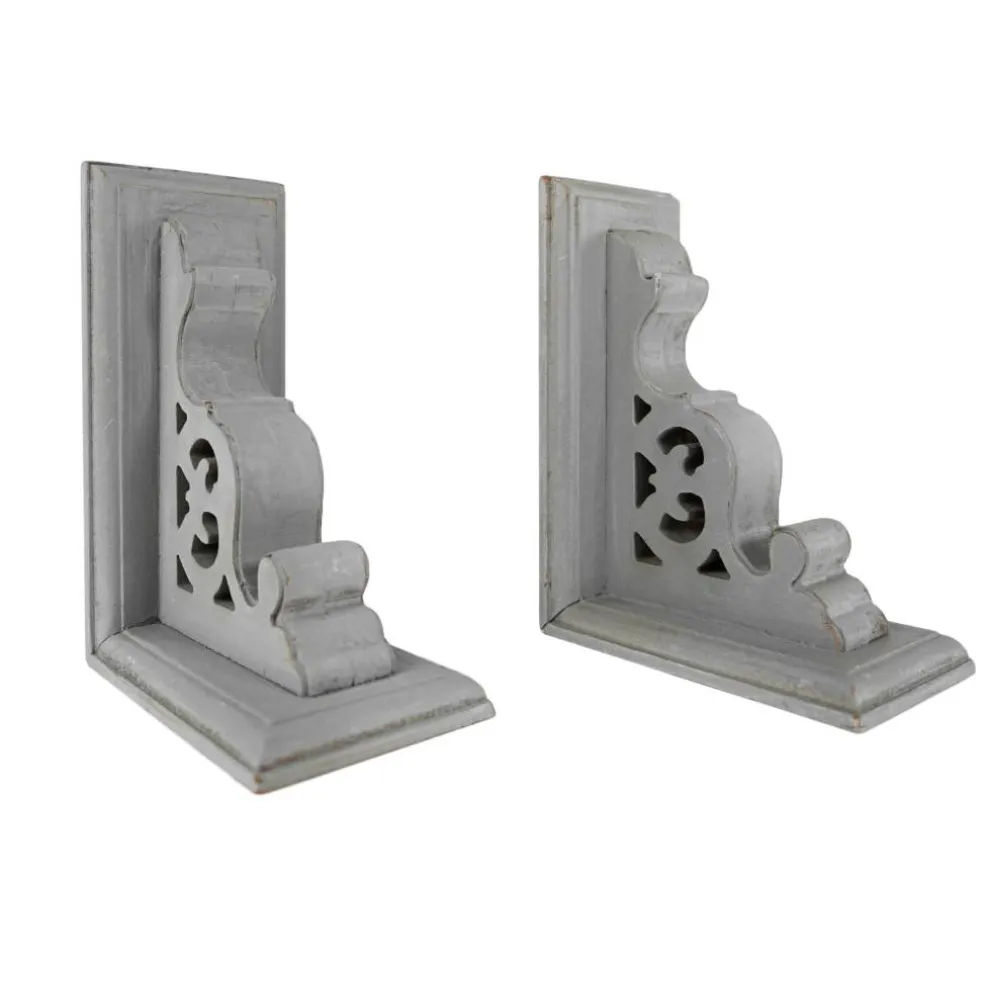 American Art Décor™ 8" Vintage Decorative Wood Bookends, 2ct.