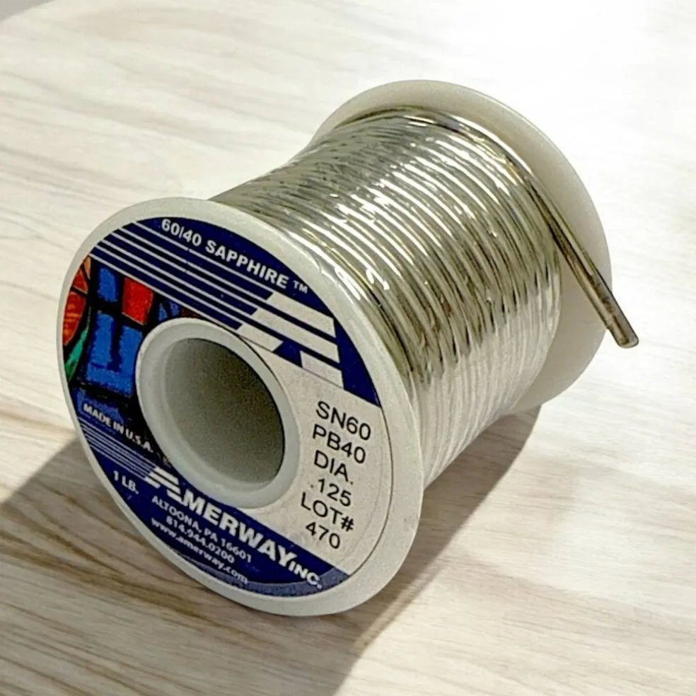 AMERWAY 60/40 SAPPHIRE Solder for Stained Glass (1 LB Spool)