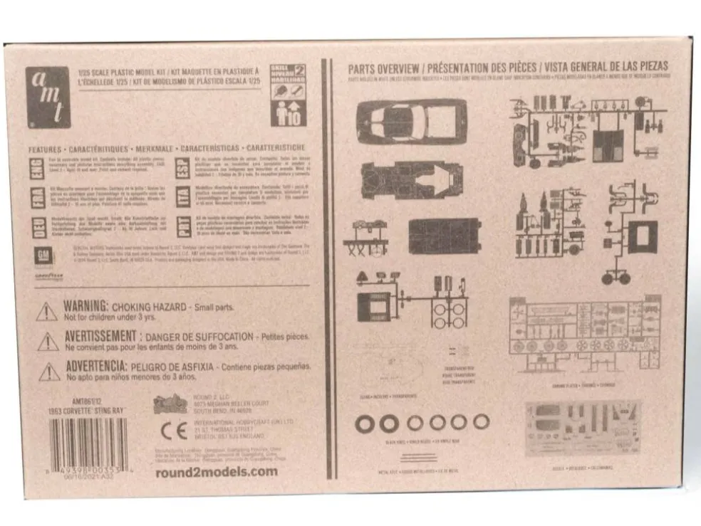 AMT® 1963 Chevy Corvette® Sting Ray™ 1:25 Scale Model Kit