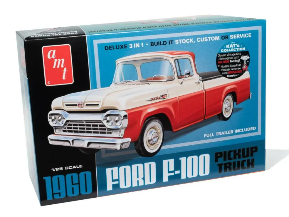 AMT® 1960 Ford F-100 Pickup with Trailer 1:25 Scale Model Kit