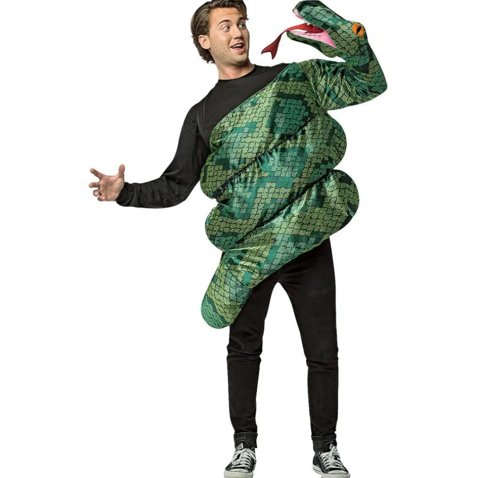 Anaconda Adult Costume Green Snake Tunic Coiled Design