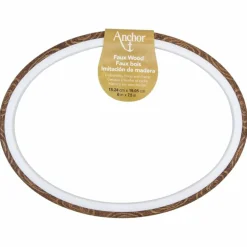 Anchor® 7.5" Faux Wood Oval Embroidery Hoop & Frame