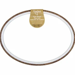 Anchor® 11.5" Faux Wood Oval Embroidery Hoop & Frame
