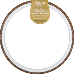 Anchor® Faux Wood Round Embroidery Hoop & Frame