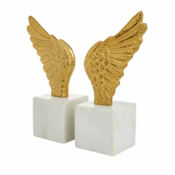 10" Angel Wing Aluminum Bookend Set