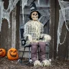 Animated Scarecrow Rocking Chair 29" Halloween Motion Decoration