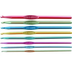 Anodized Aluminum Crochet Hook Set by Loops & Threads®, D-K