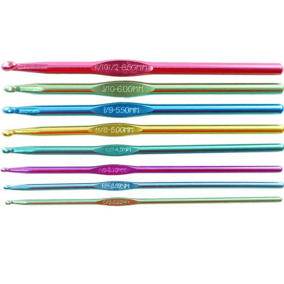 Anodized Aluminum Crochet Hook Set by Loops & Threads®, D-K