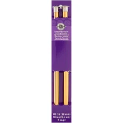 10" Anodized Aluminum Knitting Needles by Loops & Threads®