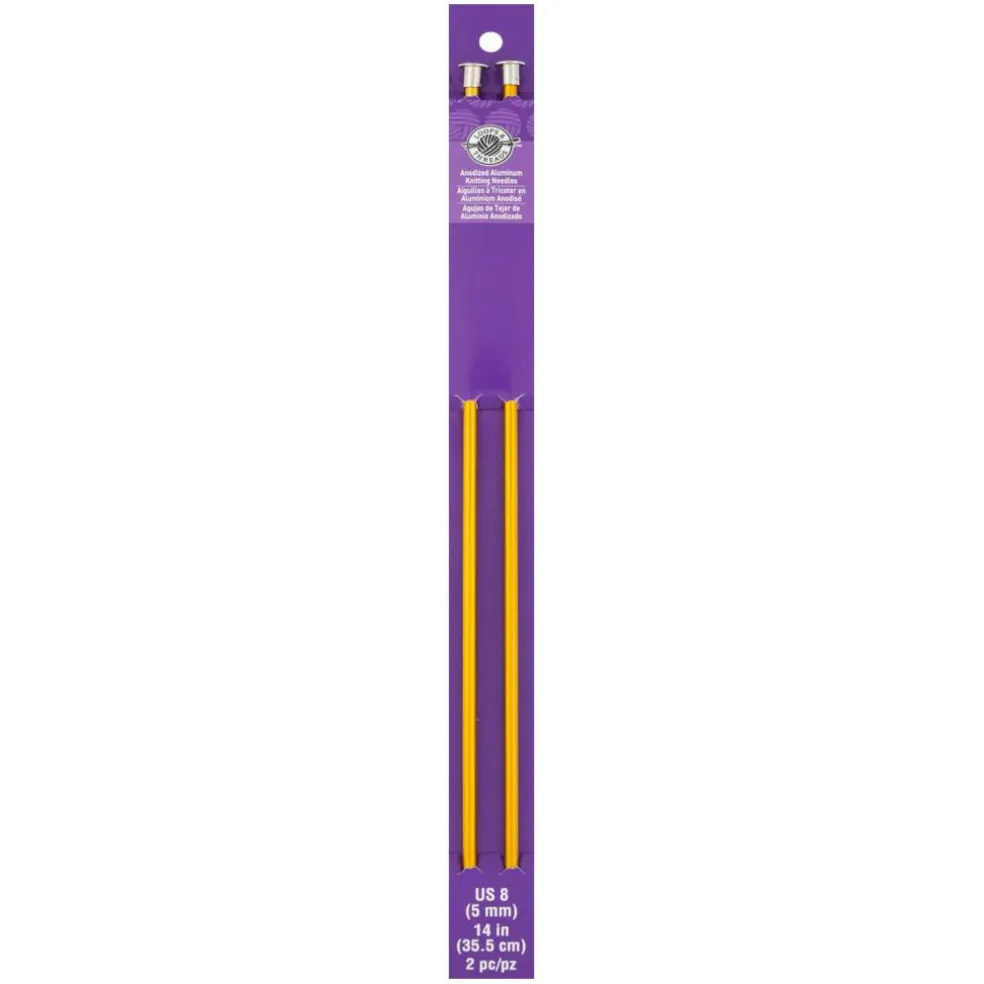 14" Anodized Aluminum Knitting Needles by Loops & Threads®