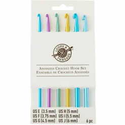 Anodized Crochet Hook Set by Loops & Threads®, E-J