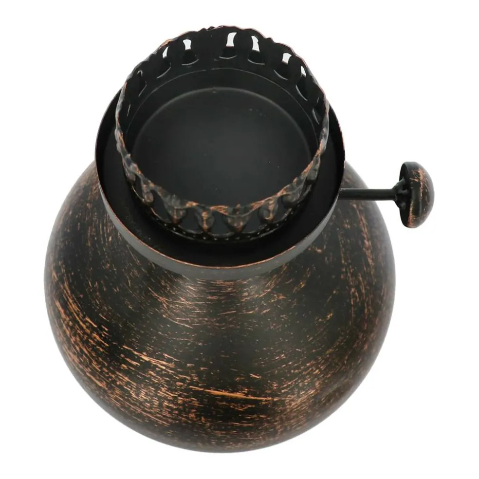 10.75" Antique Gold Iron & Glass Tealight Holder by Ashland®