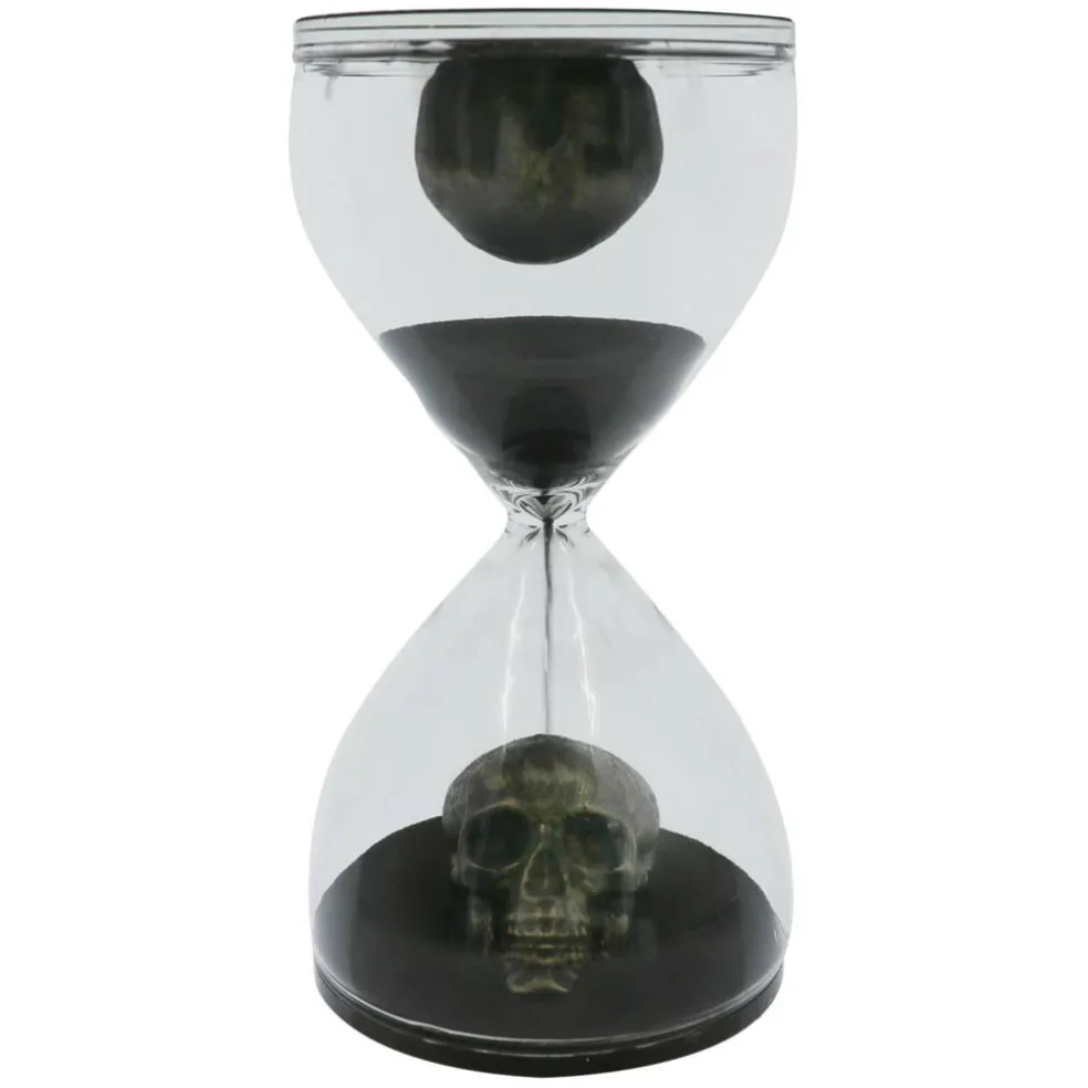 6.5" Antique Gold Skull Hourglass Tabletop Décor by Ashland®