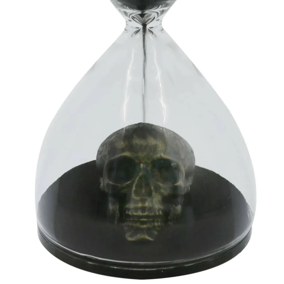 6.5" Antique Gold Skull Hourglass Tabletop Décor by Ashland®