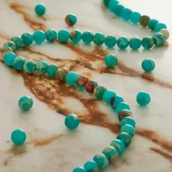 Aqua Serpentinite Jasper Round Beads by Bead Landingâ„¢