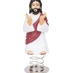 Archie McPhee: Dashboard Jesus - 5.25" Bobble & Dancing Figure, Enlightenment On A Spring, Adhesive Base, Car & Desk Companion, Gag Gift, Novelty Toy