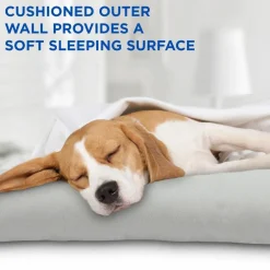 Arf Pets Self Dog Cooling Mat, Solid Gel Based Pet Cooling Mat with Foam Based Bolster Bed