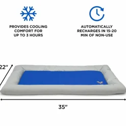 Arf Pets Self Dog Cooling Mat, Solid Gel Based Pet Cooling Mat with Foam Based Bolster Bed