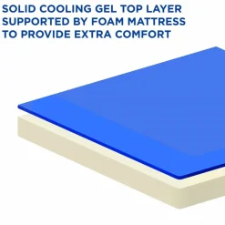 Arf Pets Self Dog Cooling Mat, Solid Gel Based Pet Cooling Mat with Foam Based Bolster Bed