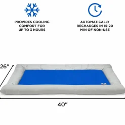 Arf Pets Self Dog Cooling Mat, Solid Gel Based Pet Cooling Mat with Foam Based Bolster Bed