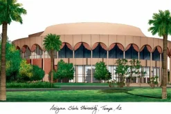 Arizona State University 11w x 8.5h Manhattan Black Single Mat Gold Embossed Diploma Frame with Bonus Campus Images Lithograph (value savings at $59)