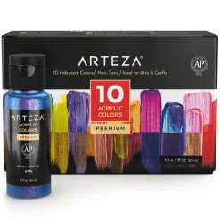 Arteza® 10 Color Iridescent Acrylic Paint Set