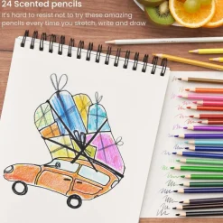 Arteza® Kids 24 Scented Colored Triangular Pencils Set