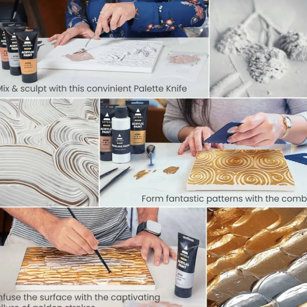 Arteza® 12 Piece Texture Paint Kit