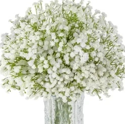 Artificial Baby’s Breath Flowers 10pcs Gypsophila Faux Flowers Bulk for Wedding Decor