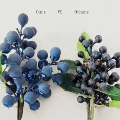 Artificial Blueberries 4 Pieces - (Blue)