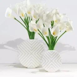 20 Artificial Calla Lily Flowers Real Touch Latex Bouquet