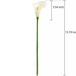 20 Artificial Calla Lily Flowers Real Touch Latex Bouquet