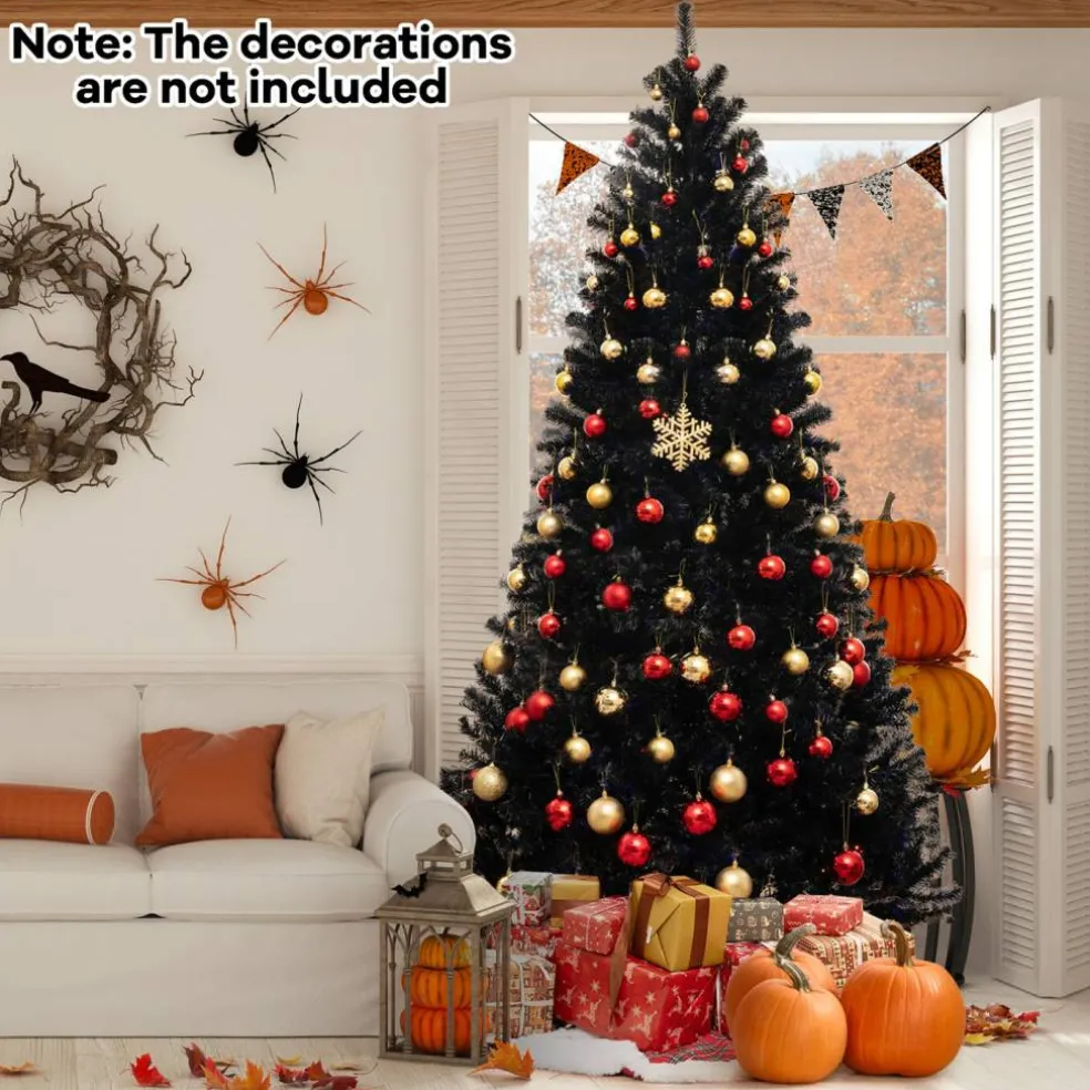 Artificial Christmas Tree with 6 Lighting Modes and Spooky Sounds for Halloween Decoration