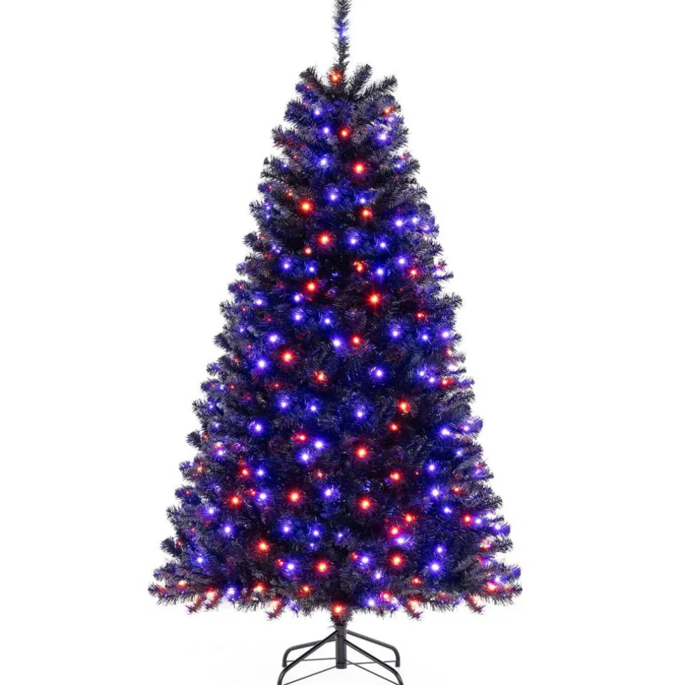 Artificial Christmas Tree with 6 Lighting Modes and Spooky Sounds for Halloween Decoration