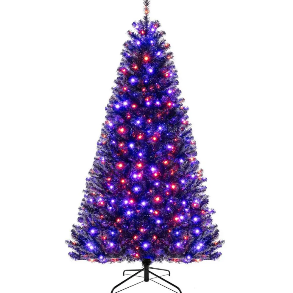 Artificial Christmas Tree with 6 Lighting Modes and Spooky Sounds for Halloween Decoration