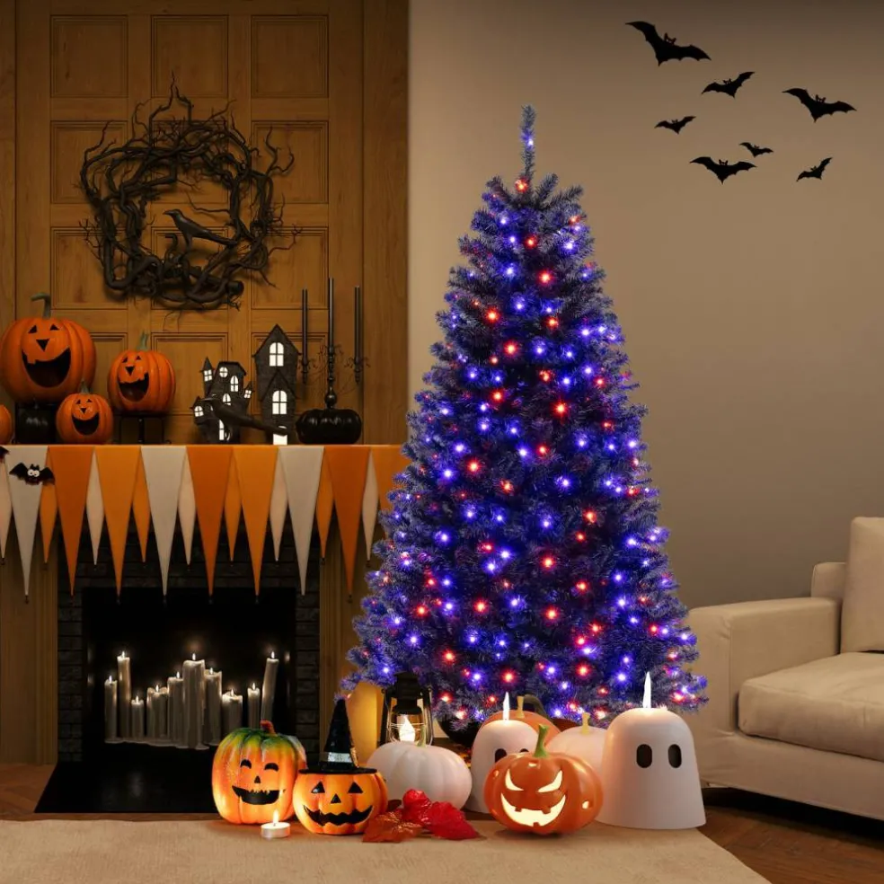 Artificial Christmas Tree with 6 Lighting Modes and Spooky Sounds for Halloween Decoration