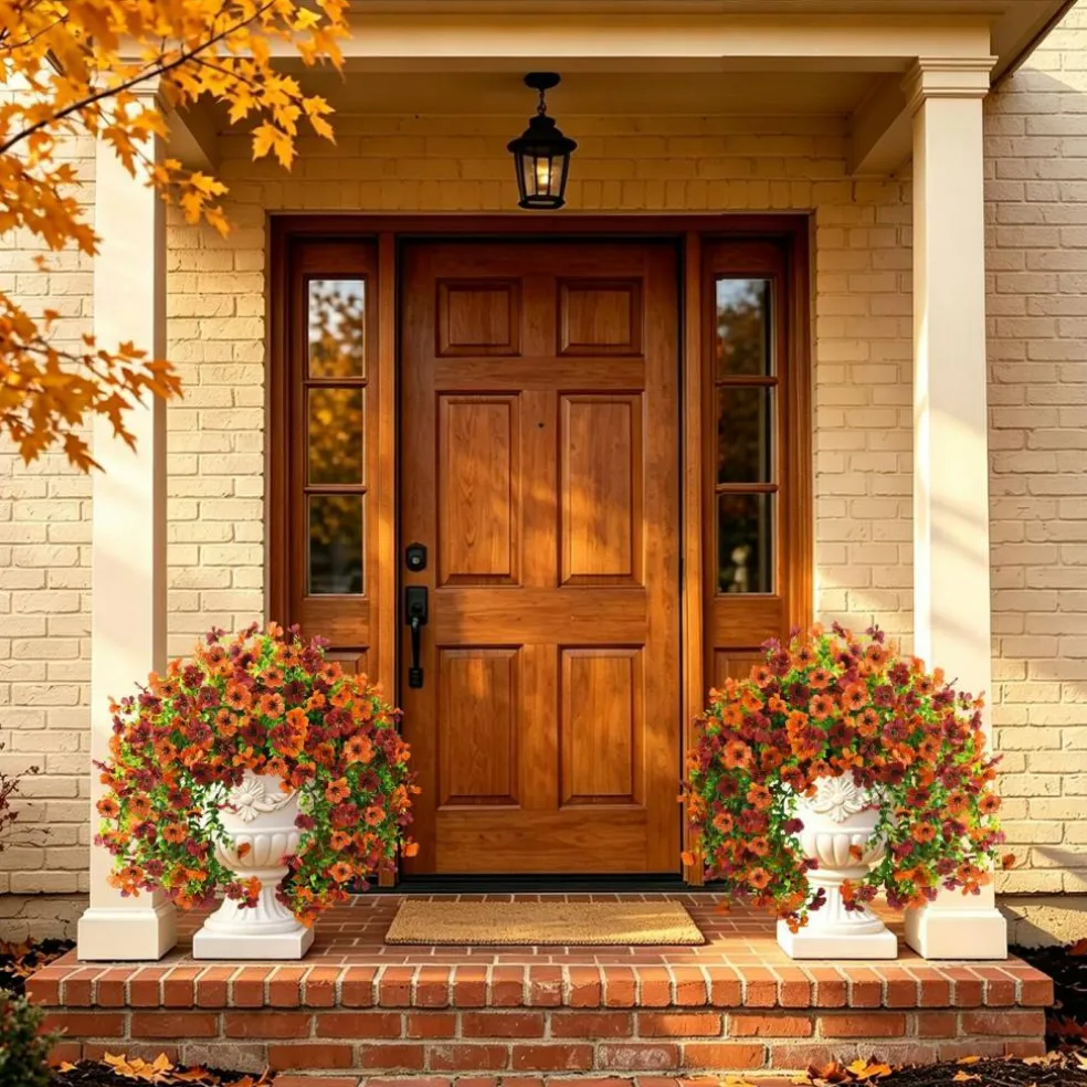 Artificial Fall Fake Flowers for Outdoor Fall Decoration