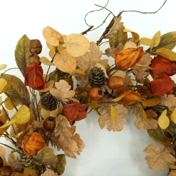 Artificial Fall Wreath for Front Door Autumn Wreath for Home Decor