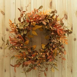 Artificial Fall Wreath for Front Door Autumn Wreath for Home Decor