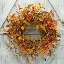 Artificial Fall Wreath for Front Door Autumn Wreath for Home Decor