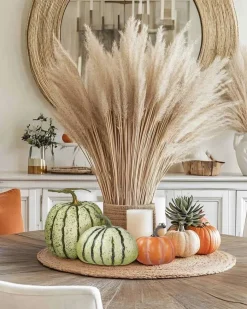 Artificial Green Pumpkin Fall Decor - 5.9 Inch Faux Heirloom Pumpkin with Rustic Stem & Speckled Finish, Realistic Foam Harvest Pumpkin for Thanksgiving Centerpiece, Autumn Table Mantel Decorations