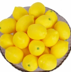 25 Artificial Lemons Artificial Fruits Fake Lemons Summer Decoration