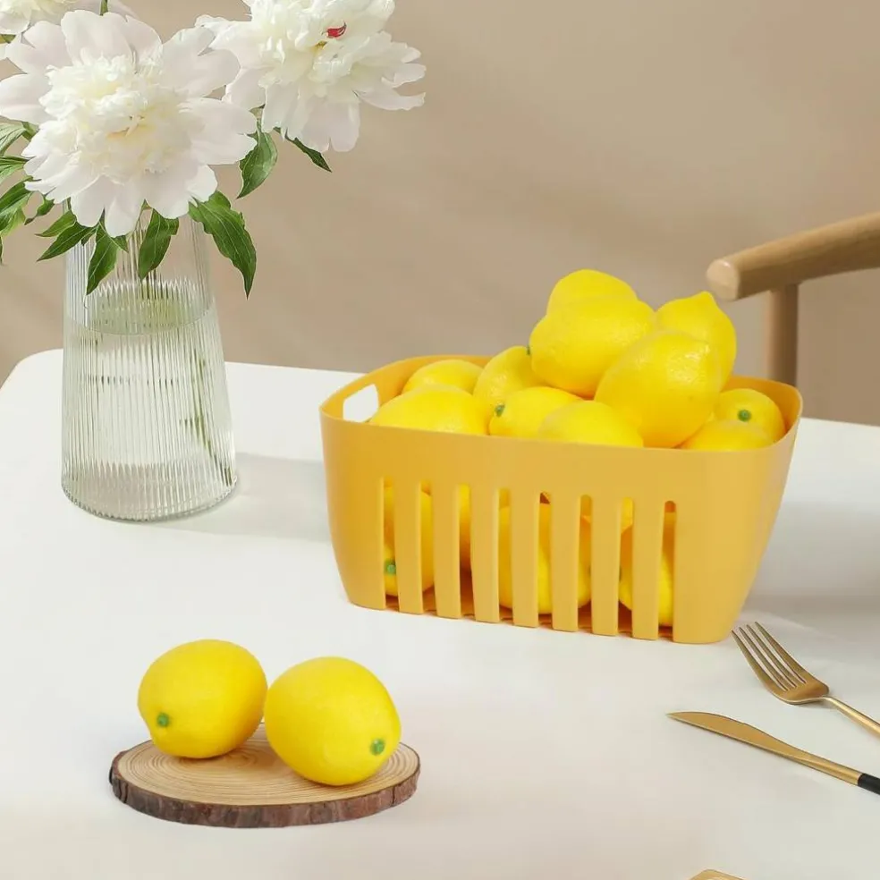 25 Artificial Lemons Artificial Fruits Fake Lemons Summer Decoration