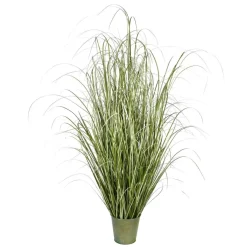 Artificial Native Green Grass in Iron Pot
