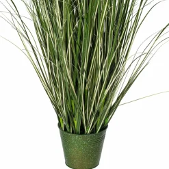 Artificial Native Green Grass in Iron Pot