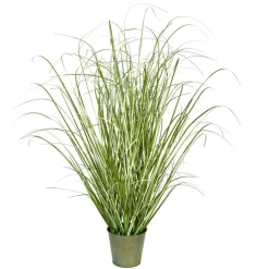 Artificial Native Green Grass in Iron Pot