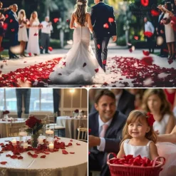 Artificial Silk Rose Petals for Wedding Flower Petals for Romantic Special Night, for Proposal, Anniversary